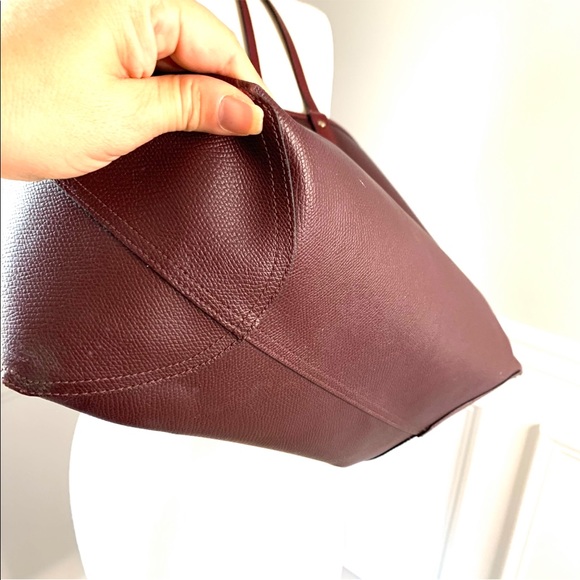 Coach Reversible Burgundy Cranberry Leather Tote - Picture 5 of 11